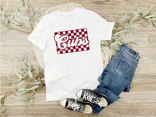 Cubs Checkered Tee