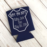 Baby Shower Favors - Personalized Baby Shower Can Coolers - Baby Shower - Baby Shower Decorations - Boy Oh Boy - Baby Shower Gift