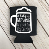 Baby Shower Favors - A Baby Is Brewing - Personalized Baby Shower Can Coolers - Baby Shower - Baby Shower Decorations