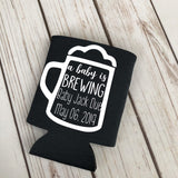 Baby Shower Favors - A Baby Is Brewing - Personalized Baby Shower Can Coolers - Baby Shower - Baby Shower Decorations