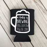 Baby Shower Favors - A Baby Is Brewing - Personalized Baby Shower Can Coolers - Baby Shower - Baby Shower Decorations