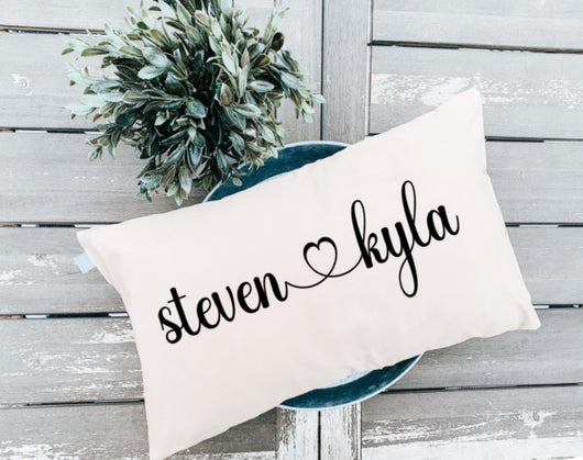 Anniversary Gift - Personalized Name Pillow - Wedding Gift - Anniversary Gift - Last Name Pillow - Engagement Gift - Anniversary Gift