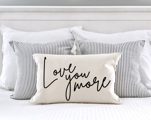 Anniversary Gift for Her - Personalized Name Pillow - Wedding Gift - Anniversary Gift - Love You More - Engagement Gift - Birthday Gift