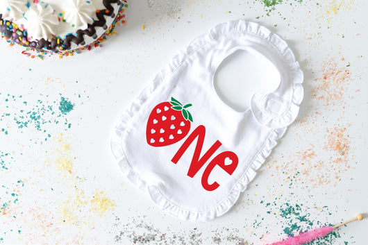 My Berry First Birthday Bib - One Berry Sweet Themed Birthday - Cake Smash Prop