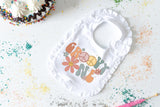 Groovy One First Birthday Bib - Flower Child Themed Birthday - Cake Smash Prop