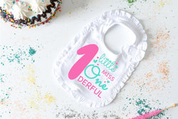 Little Miss One Derful  First Birthday Bib - Onederful Themed Birthday - Cake Smash Prop