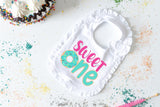 Sweet One First Birthday Bib - Donut Themed Birthday - Cake Smash Prop