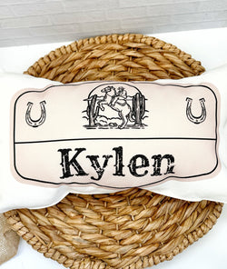 Personalized Western Pillow - Western Themed Nursery - Cowboy Nursery - Western Baby Decor - Personalized Name Pillow - Baby Shower Gift