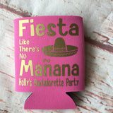 Fiesta Bridal Party - Personalized Custom Bachelorette Party Can Coolers