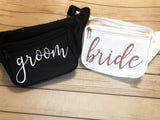 Fanny Pack Bride and Groom - Newlywed Fanny Packs - Honeymoon Fanny Pack