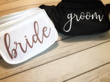 Fanny Pack Bride and Groom - Newlywed Fanny Packs - Honeymoon Fanny Pack